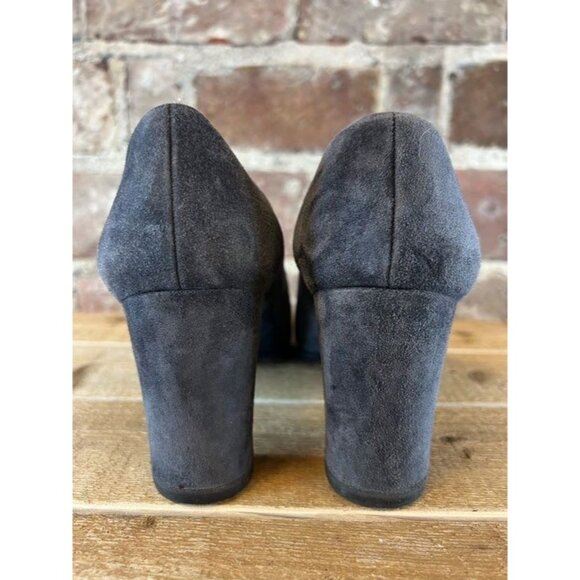 Coach Women's Naomi Gray Suede Pumps Stacked Block Heel Round Toe Size 9 - Picture 5 of 12